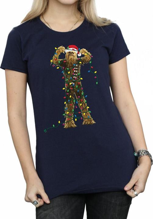 Immagine prodotto Star Wars Chewbacca Christmas Lights Maglietta Donna (L)