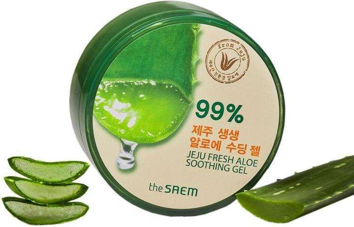 Produktbild The Saem face cream Jeju Fresh Aloe Soothing Gel moisturizing aloe vera gel 300ml (300 ml, Gesichtsgel)
