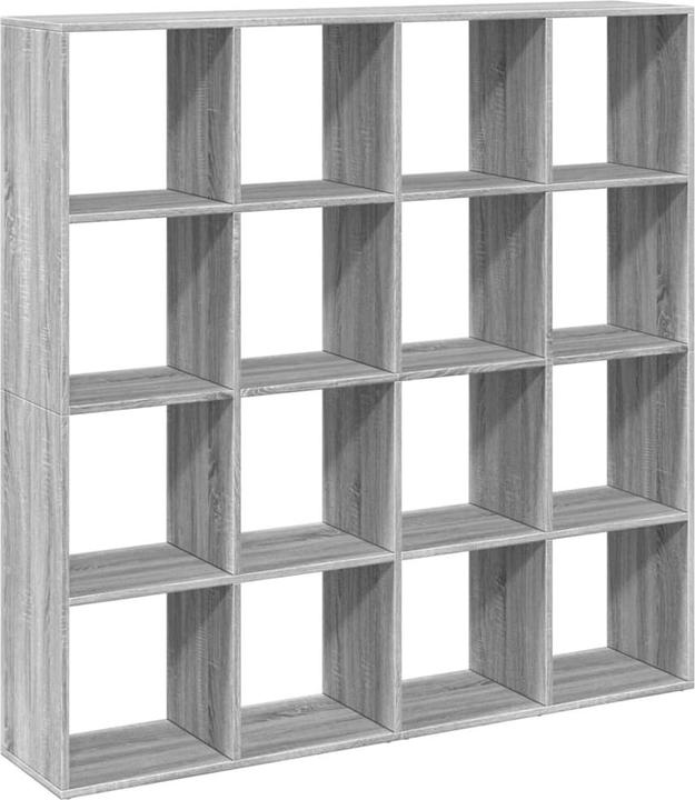 Produktbild VidaXL Bücherregal Raumteiler Wandregal Standregal Raumtrenner Regal Grau Sonoma (137.5 x 29 x 137.5 cm)