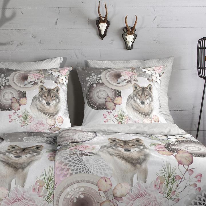 Produktbild HIP Flanell Bettwäsche Isaci grey (Duvetbezug, 80x80 cm, 135x200 cm)