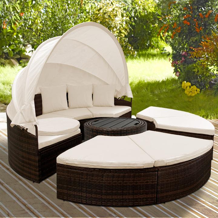 Image du produit Casaria Salon de jardin en poly rotin