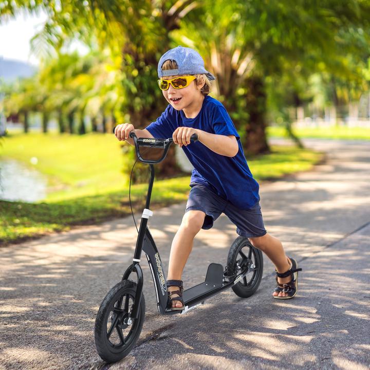 Immagine prodotto Homcom Monopattino per bambini con battistrada antiscivolo, cavalletto per bici in metallo per il