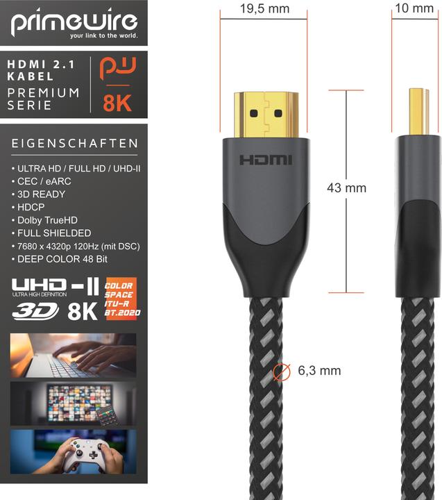 Produktbild Primewire HDMI (Typ A) — HDMI (Typ A) (2 m, HDMI)