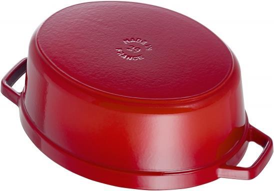 Actual product image Staub Roaster oval cherry red (23 cm, Casserole + Stewpot, Cast iron, Enamel)