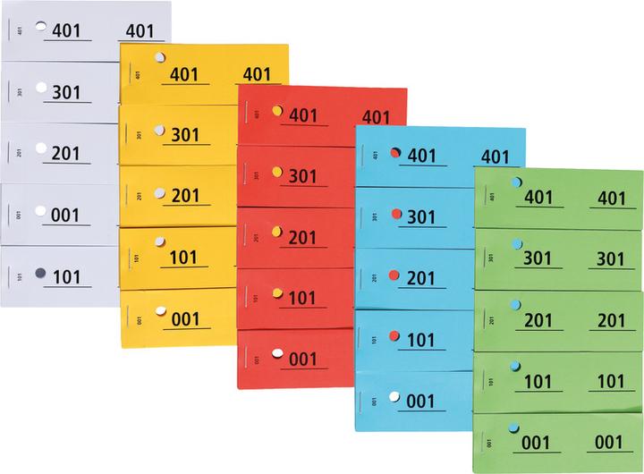 Image du produit Adri Billets de vestiaire 1 - 500 (100 x)