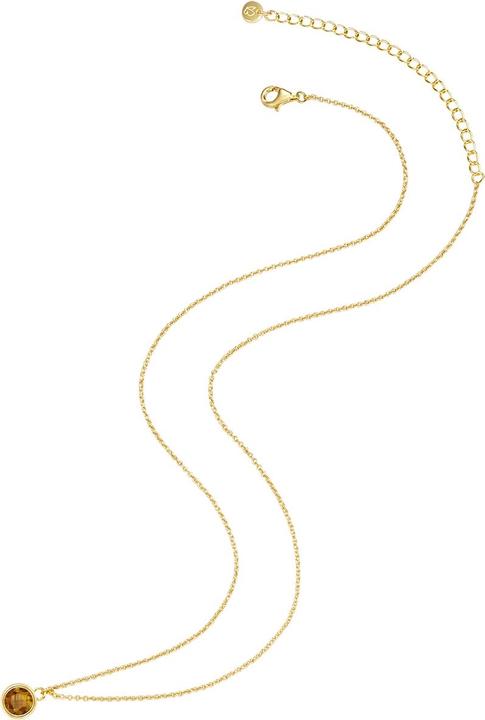Image du produit Glanzstücke München Femme Argent Sterling Oeil de Tigre Or Jaune 40,0 cm chaîne de base + 5,0 cm extension - 28705 (Argent Sterling, 40 - 45 cm)