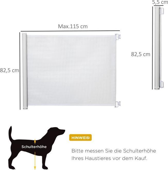 Immagine prodotto Swisshandel24 Cancelletto di sicurezza per scale estensibile Cancelletto di sicurezza per porte Barriera di (5.50 cm)