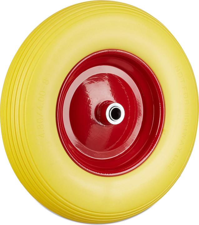 Actual product image Relaxdays Solid Rubber Wheelbarrow Wheel 4.80