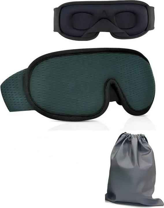 Image du produit Swissdetector Masque de sommeil 3D réglable - vert (Masque de sommeil)