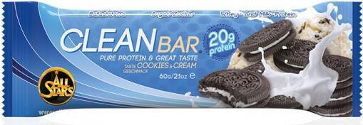 Actual product image All Stars Clean Bar (18 x 60g) (Cookies and Cream, 18 pcs., 1080 g)