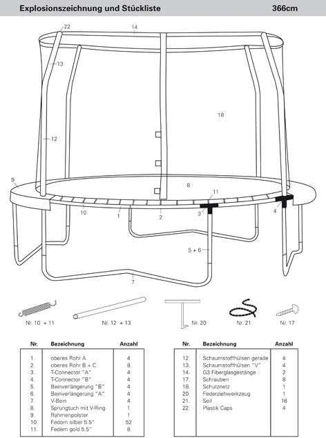 Produktbild Jumpking Ersatzteile Trampolin 366cm POD