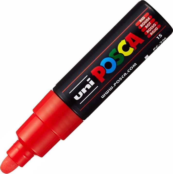 Actual product image Posca Marker PC-7M round tip (Red, 5.50 mm, 1 x)