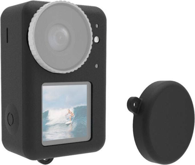 Actual product image Puluz Silicone case for DJI Osmo Action 4/3 with lens cover (black) (3)