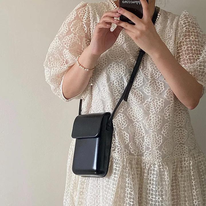 Immagine prodotto Only-Bags.Store Flap Crossbody Bags Mini PU Leather Shoulder Bags and Handbags Simple Phone Solid