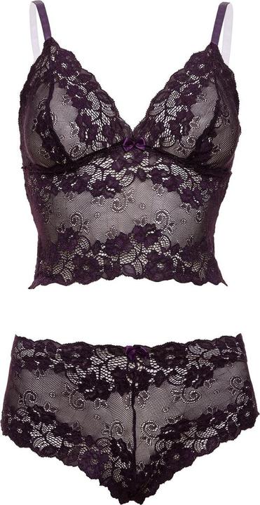 Image du produit Christine Le Duc Ensemble de brassière en dentelle Valérie - Violet (S/M)