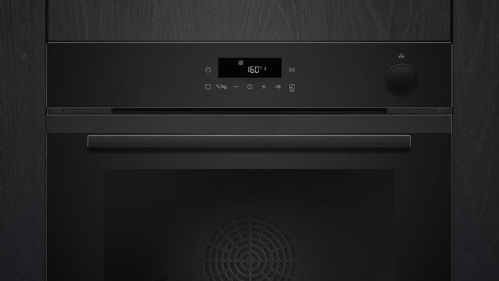 Actual product image Siemens iQ300, Built-in oven with steam support, 60 x 60 cm, Deep black inox, HR232GEB3