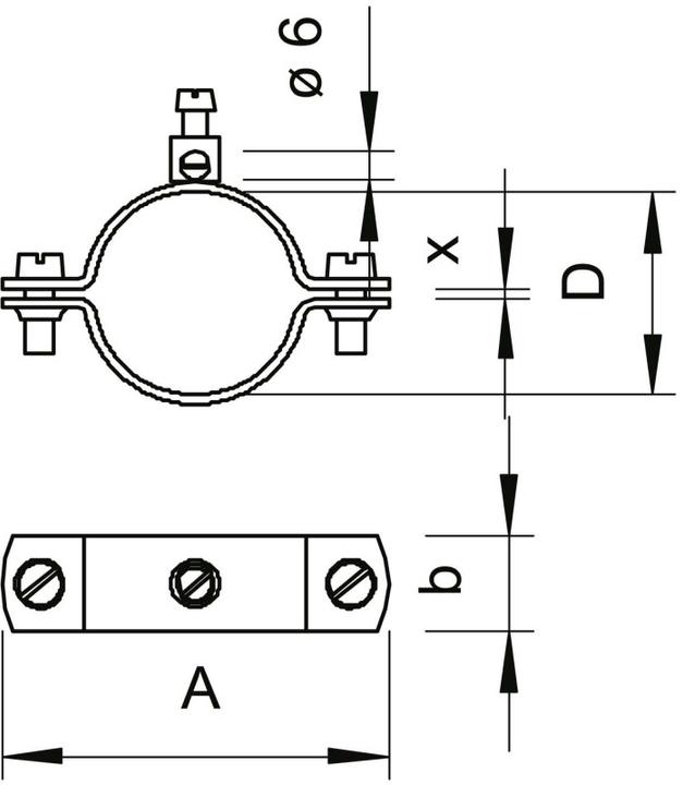 Actual product image OBO Bettermann OBO 925 3/4Z Earth clamp Clamping range 24.9-26.9mm