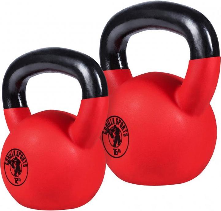 Actual product image Gorilla Sports Kettlebell Set (1 x 16 kg, 1 x 12 kg)