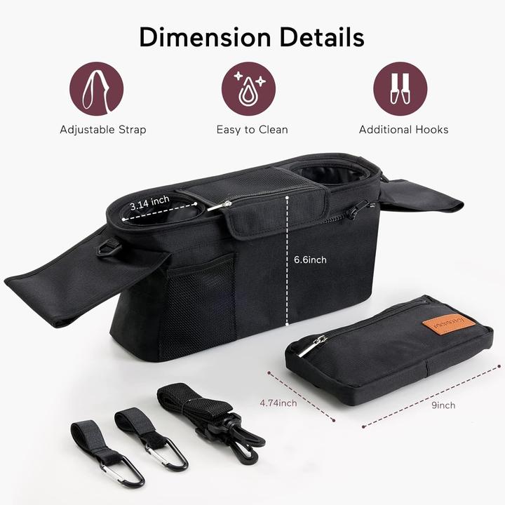 Actual product image Momcozy Stroller Organizer with Cup Holders