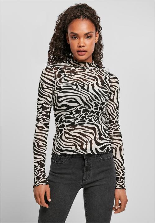 Immagine prodotto Urban Classics Donna AOP Mesh Turtleneck Longsleeve (XL)