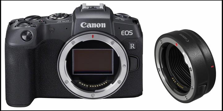 Canon EOS RP + Adapter EF-EOS R (26.20 Mpx, Full frame)