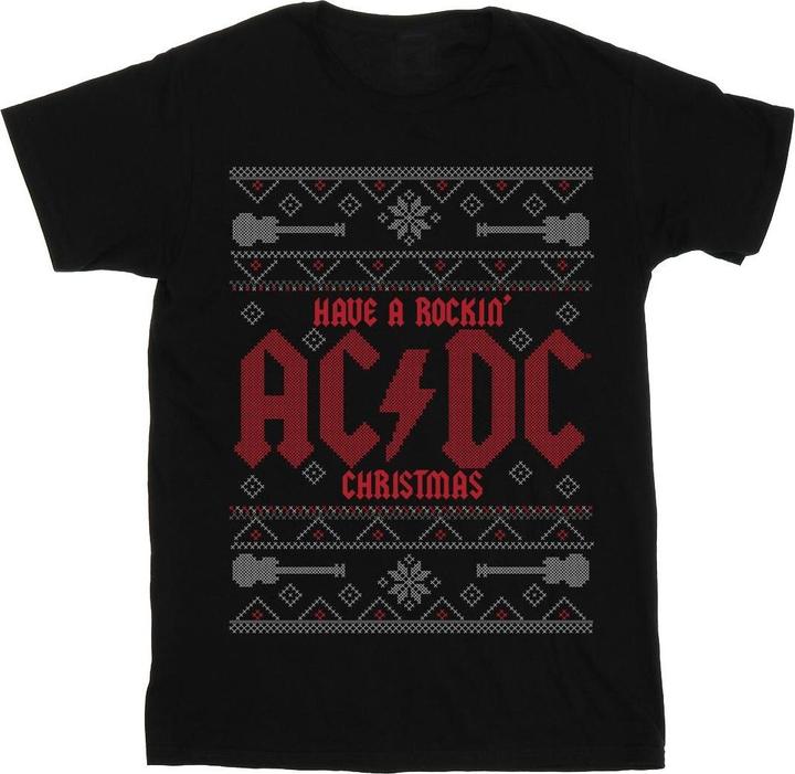 Actual product image AC/DC Boys Have A Rockin Christmas T-Shirt (152, 158)
