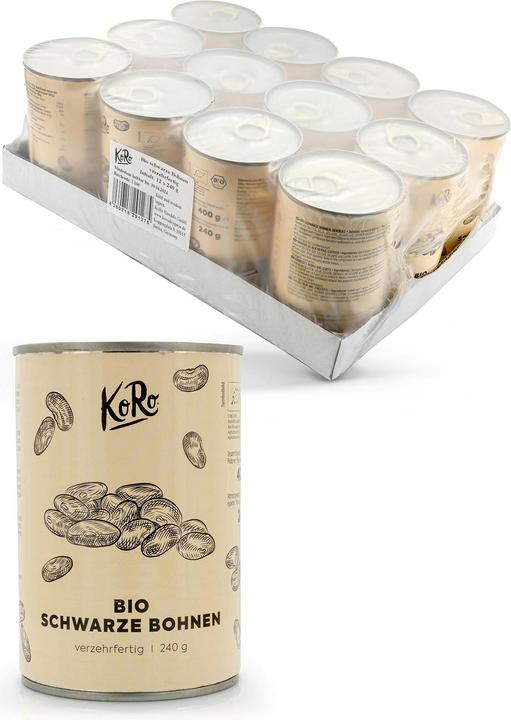 KoRo Organic black beans, cooked (2880 g)