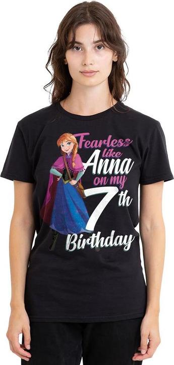 Immagine prodotto Disney Frozen Fearless Like Anna Maglietta 7° Compleanno Adulto Unisex (M)