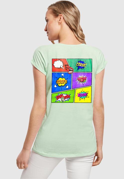Produktbild Merchcode Ladies Book Comic Extended Shoulder Tee - 112993 (S)