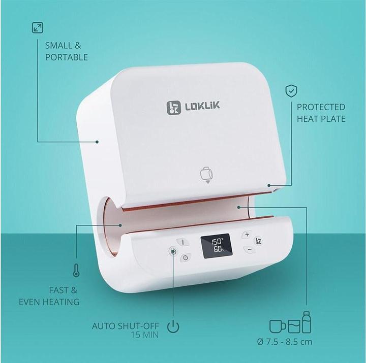 Actual product image Loklik Auto Tumbler Heat Press *white* (Accessories)
