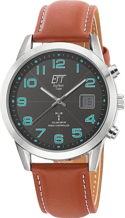 Immagine prodotto ETT EGS-11499-22L Orologio radiocomandato a energia solare Basic da uomo 41mm 5ATM (Orologio digitale, Orologio da polso analogico, 41 mm)