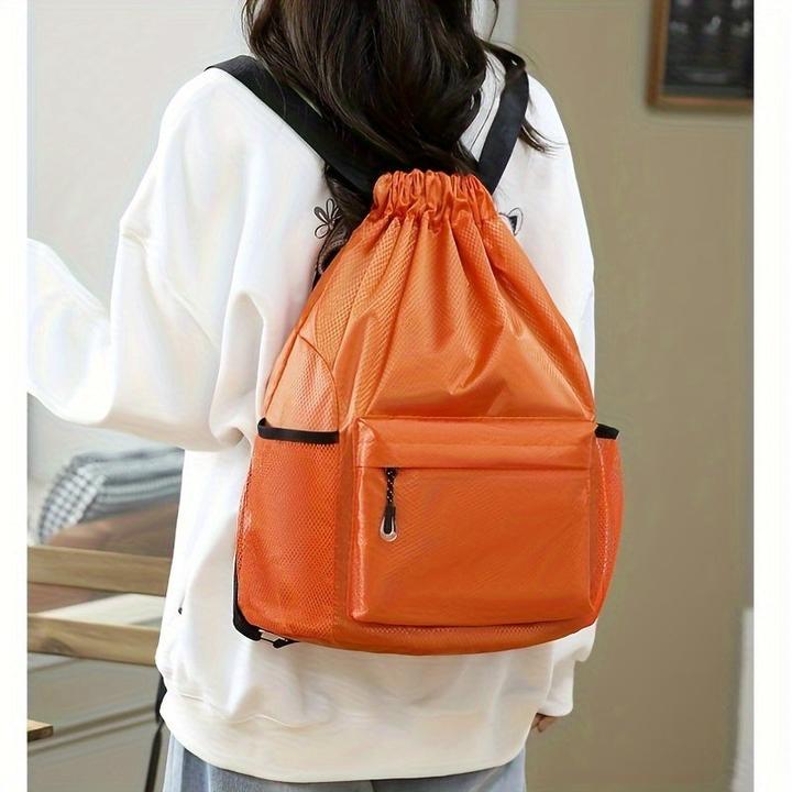 Actual product image Only-Bags.Store Drawstring training backpack, large capacity sports gym bag, waterproof travel daypack