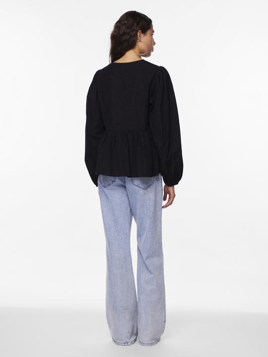Produktbild Pieces Pcjolly Ls O-Neck Tie Top Wvn Noos Bc (XXL)