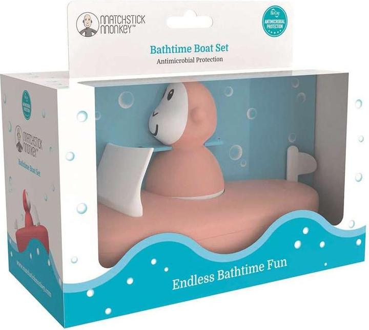 Produktbild Matchstick Monkey Bathtime Boat Set dusty pink