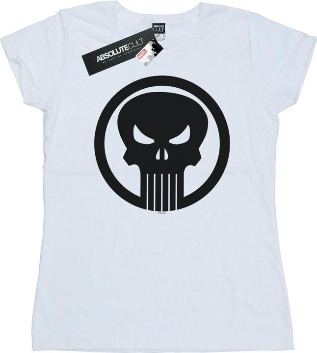 Actual product image Womens/Ladies The Punisher Skull Circle Cotton T-Shirt (S)