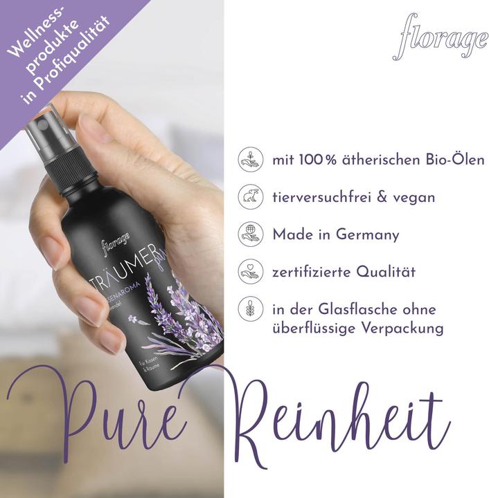 Immagine prodotto Florage Bio Raumspray Kissenspray TRÄUMER PUR Lavendel 100 ml (100 ml)