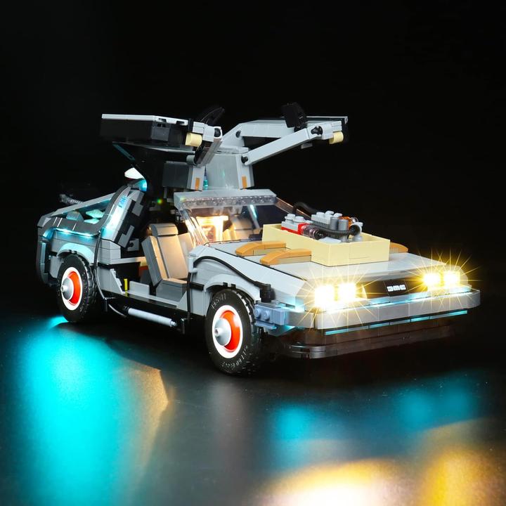 Actual product image BrickBling LED Light Set for LEGO Back to the Future: DeLorean - The Time Machine