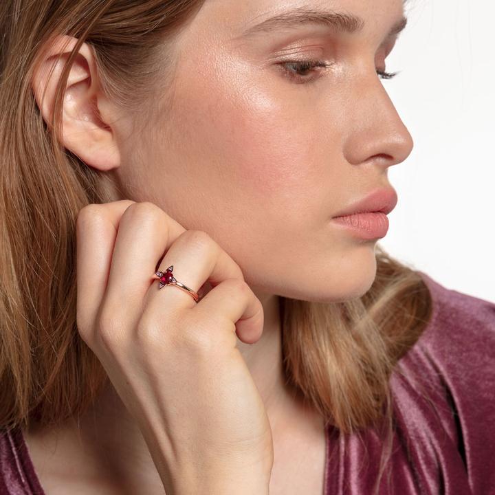 Produktbild Thomas Sabo Ring Farbige Steine rosé (52, 925 Silber)