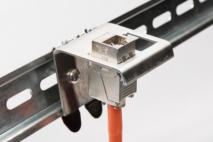 Image du produit Digitus Adaptateur de profilés chapeau pour 1x module Keystone (Support de module Keystone)