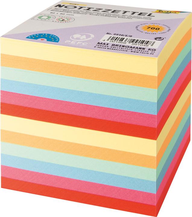 Image du produit Folia Boîte de notes en papier (9 x 9 x 9 cm)