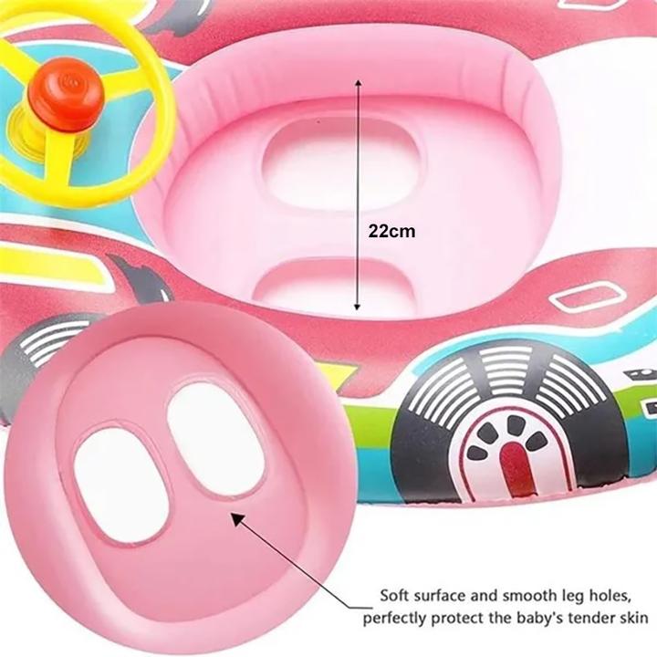 Actual product image Splash & Fun Inflatable car baby swimming ring, floating seat 60x60cm