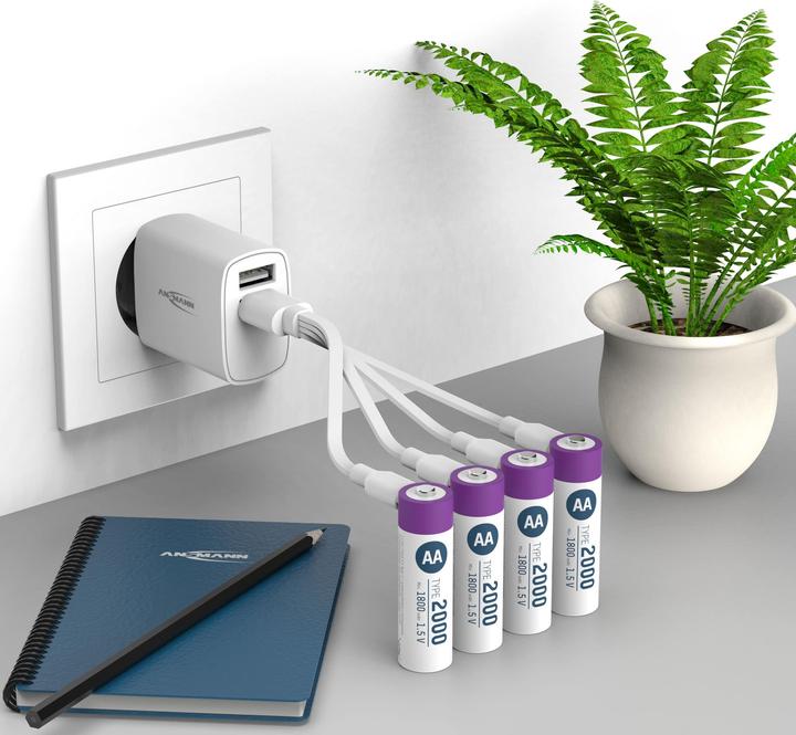 Immagine prodotto Ansmann Batteria Li-Ion Premium (4 pz., AA, 1800 mAh)