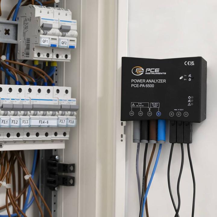 Actual product image PCE Instruments Netz-Analysegerät 3phasig, 1phasig mit Loggerfunktion, inkl. S