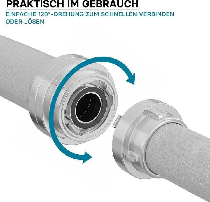 Produktbild Wiltec Übergangsstück Storz Kupplung C 52 auf D 25 Aluminium Feuerwehrschlauch (Kupplung, 52 mm)