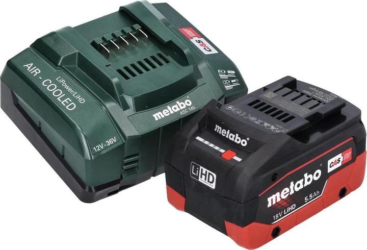 Immagine prodotto Metabo AK 18 Compressore multi batteria 18 V 11 bar + 1x batteria 5,5 Ah + caricatore (11 bar, 0 l)