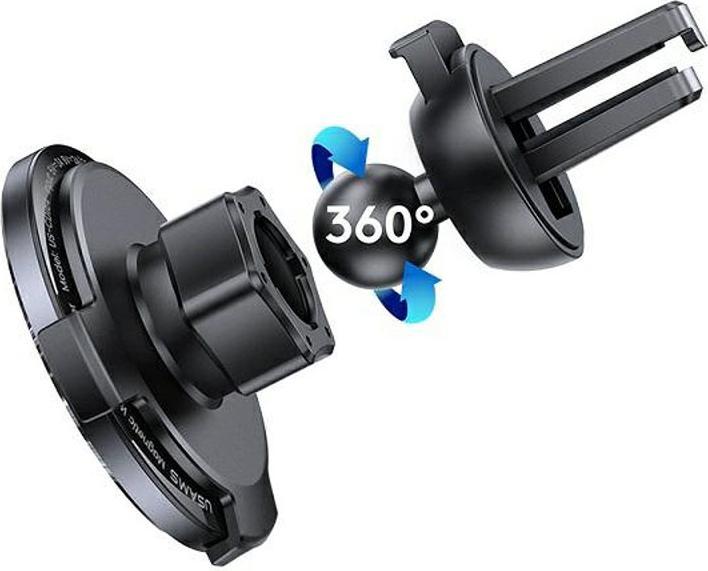 Image du produit Usams Uchwyt indukcyjny US-CD164 15W 2w1 Magnetic do kratki went. czarny/black CD164DZ01