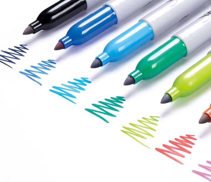 Produktbild Sharpie Permanent Marker (Farbig assortiert, 1 mm, 12 x)