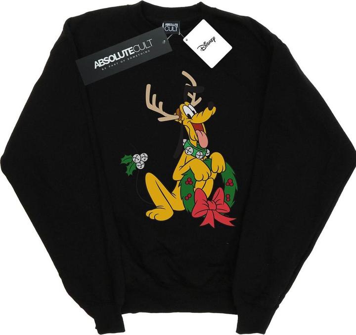 Actual product image Disney Mens Pluto Christmas Reindeer Sweatshirt (XL)