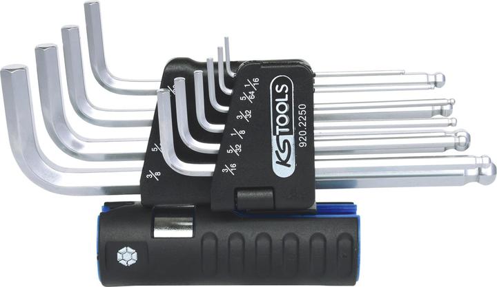 Produktbild KS Tools 3-in-1-Winkelstiftschlüssel-Satz lang