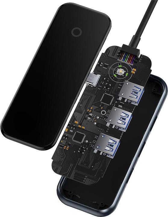 Produktbild Baseus AcmeJoy 4-Port Type-C HUB AdapterType-C to USB3.0*3+Type-C PD&Data *1Dark Gray (USB-C, 4 Ports)